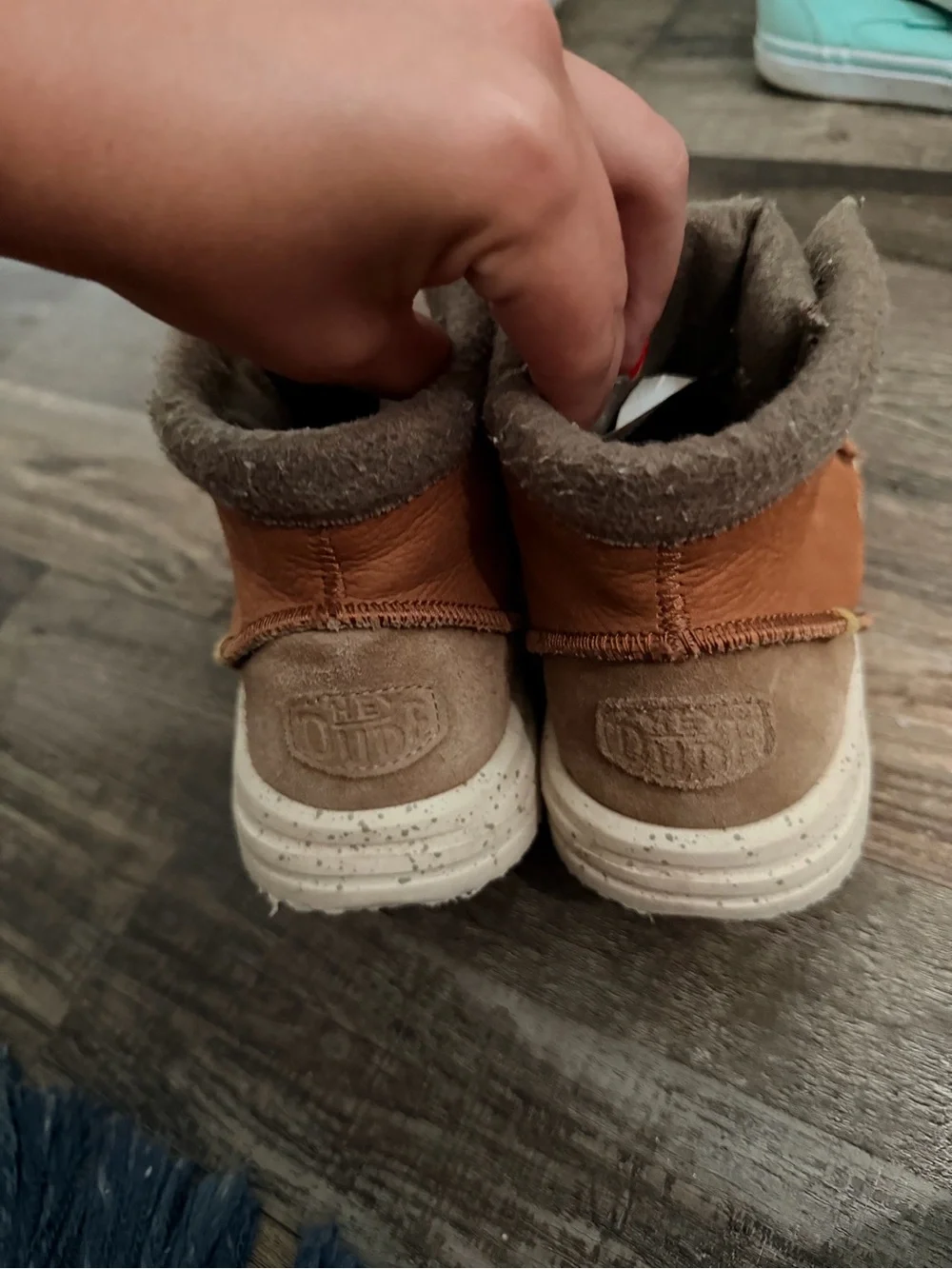 Hey Dude Tan Brown Lace-Up Men's High-Top Boots